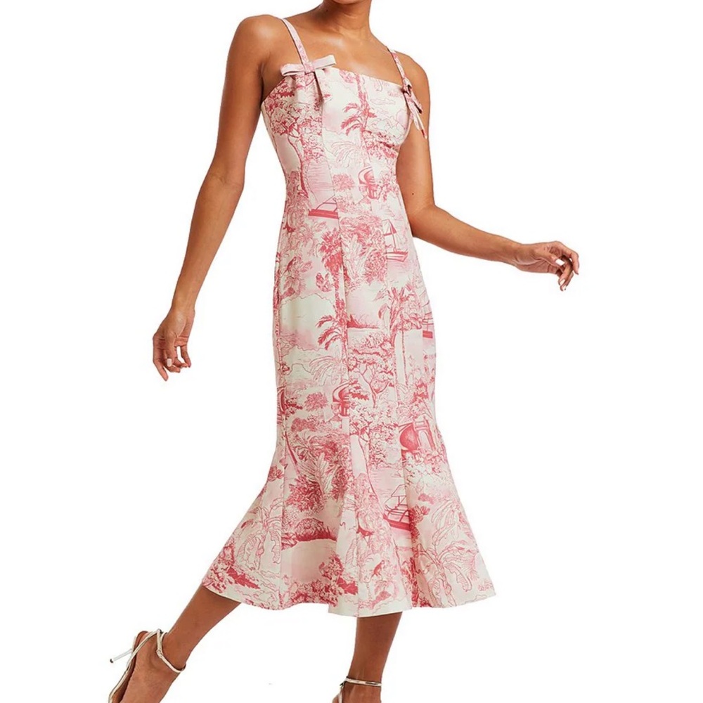 Elegant Pink Floral Dress - Picture 4 of 7